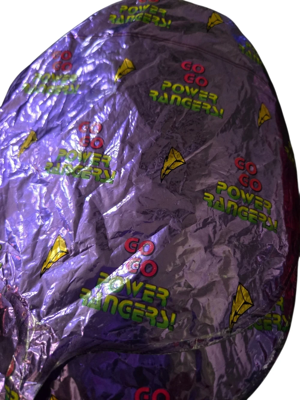 Vintage 1993 Mighty Morphin Power Rangers Set Of 3 Gold Fpil Uninflated Ballons